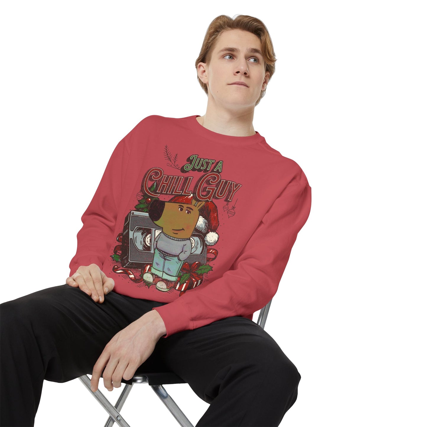 "Just a Chill Guy" Ugly Christmas Sweater